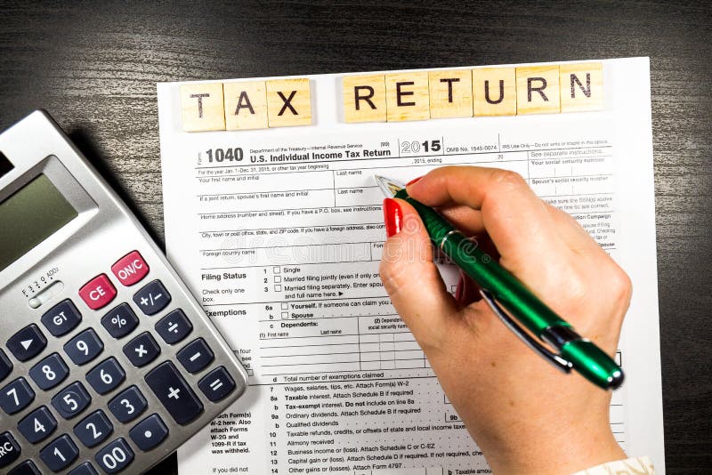 U.S. Individual Income Tax Return. Tax 1040 Editorial Stock Image