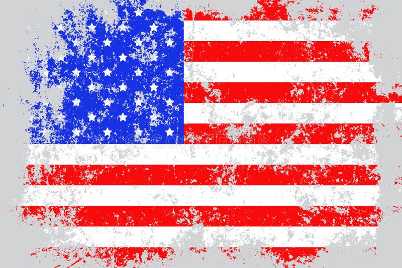 U.S.A., lerciume degli Stati Uniti d'America, vecchia, bandiera graffiata di stile royalty illustrazione gratis U.S.A., lerciume degli Stati Uniti d'America, vecchia, bandiera graffiata di stile royalty illustrazione gratis