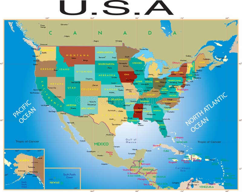 U.S.A map.