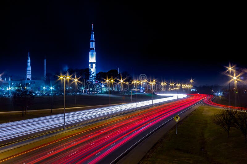 U S Utrymme och Rocket Center Huntsville, AL med royaltyfria bilder