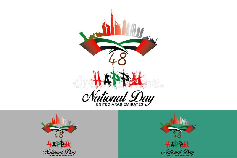 UAE FLAG NATIONAL DAY logo stock vector. Illustration of design 191549812