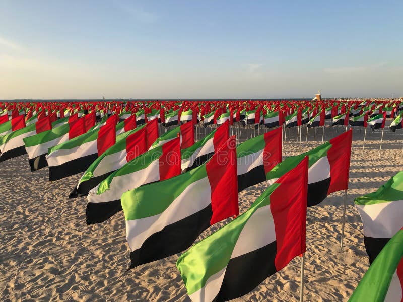 UAE FLAG NATIONAL DAY at the Kite Beach Stock Photo Image of flags