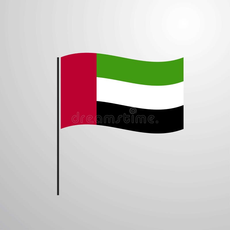 UAE waving Flag stock vector. Illustration of flag, design 131128846