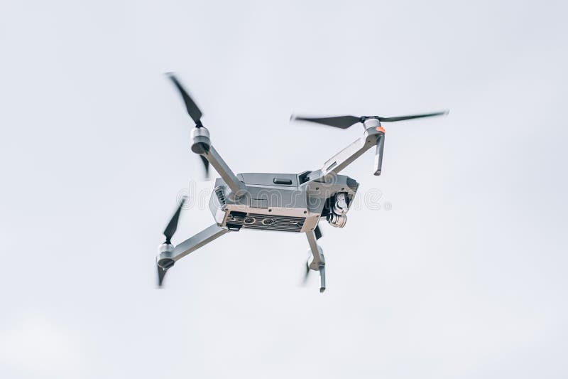 Uav Drone Copter Flying with High Resolution Digital Camera Stock Image