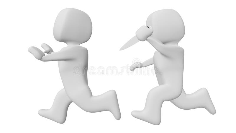 Ucigas bandit om executa evadare 3d stock illustration