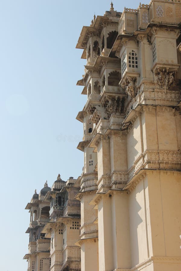 The Udaipur city palace fort in Rajasthan stock images The Udaipur city palace fort in Rajasthan stock images