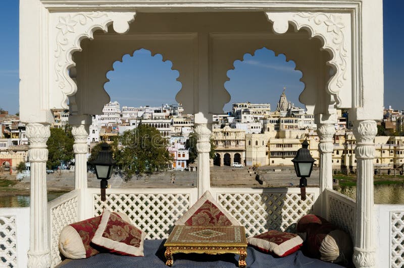 View on the Udajpur city, India. Rajasthan