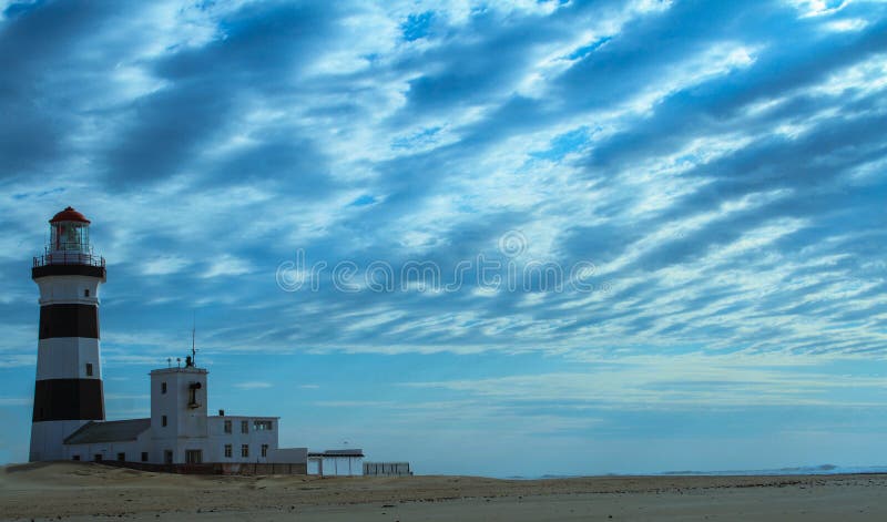 UddeRecife fyr i Port Elizabeth royaltyfri fotografi