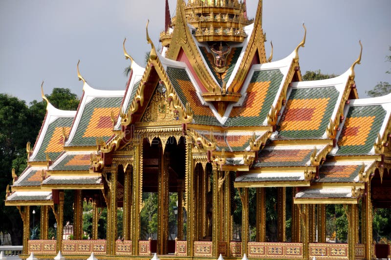 Uderzenia pa pałac pawilonu lato Thailand