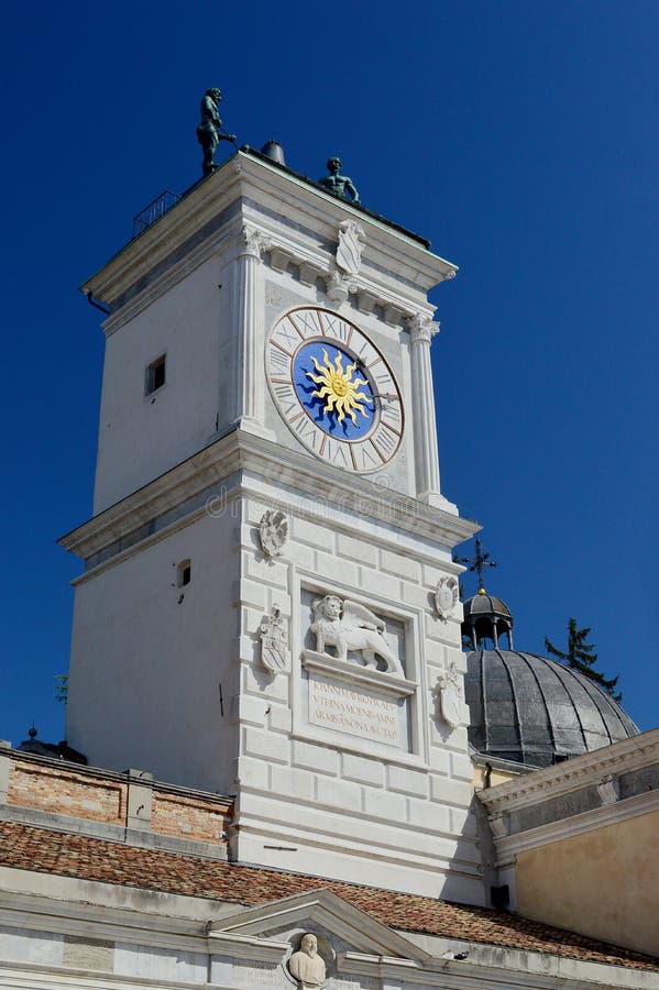 Clock tower and castle in Piazza Liberta, Udine, Friuli Venezia-Giulia,  Italy Stock Photo - Alamy