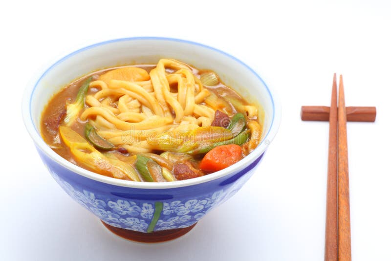 Udon cooked with curry topping