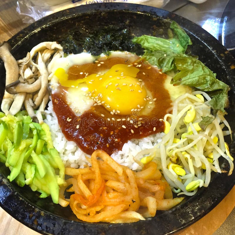 Udon noodles with egg stock photo. Image of wood, green 64466322