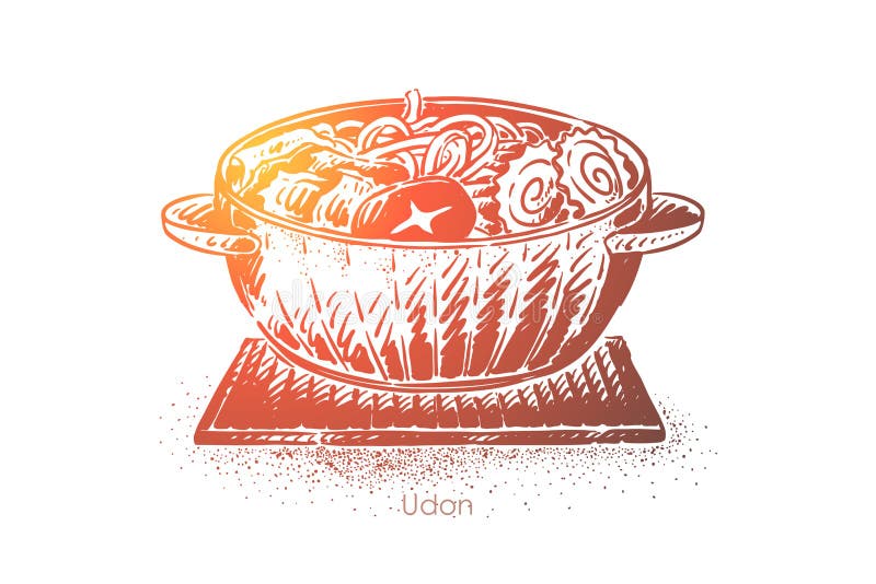 Udon, японский суп, шар лапш с мясом, овощи и куски naruto, восточное меню ресторана еды бесплатная иллюстрация Udon, японский суп, шар лапш с мясом, овощи и куски naruto, восточное меню ресторана еды бесплатная иллюстрация