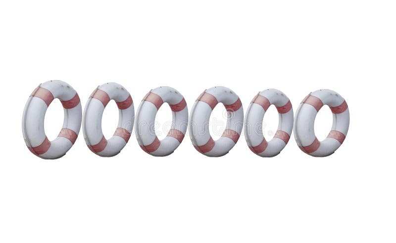 Udziały okręgu lifebuoy stary odosobniony na białych tło ?ycie ciu?acz obraz royalty free Udziały okręgu lifebuoy stary odosobniony na białych tło ?ycie ciu?acz obraz royalty free