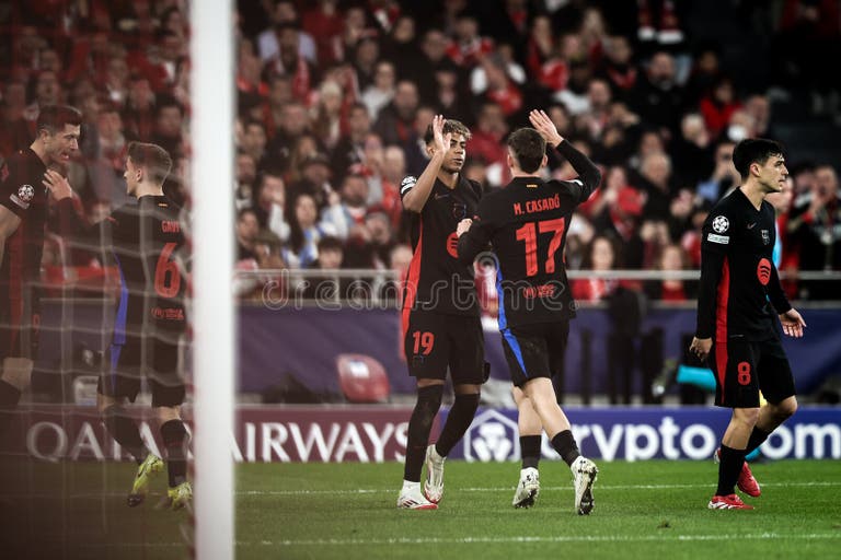 UEFA Champions League: Benfica Vs Barcelona - Lamine Yamal of Barcelona