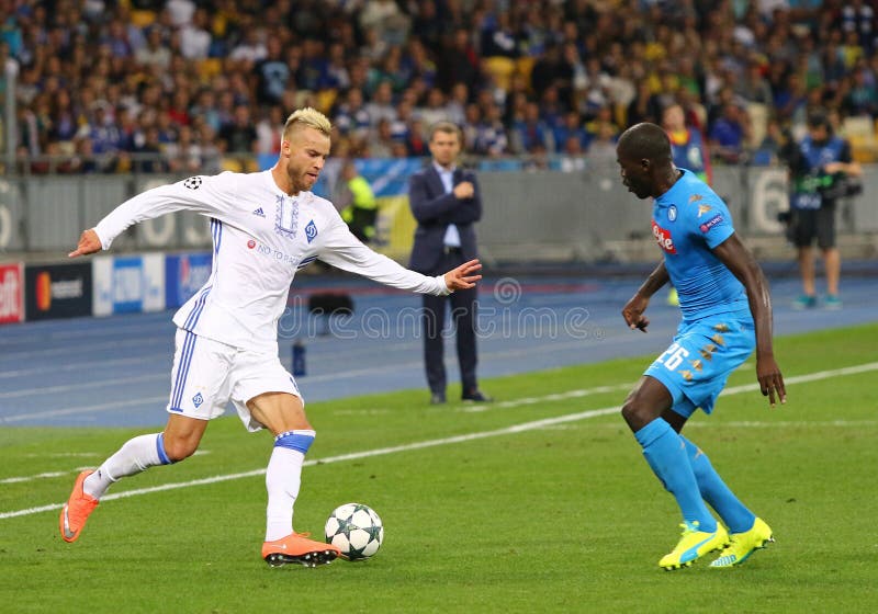 UEFA Champions League game FC Dynamo Kyiv vs Napoli