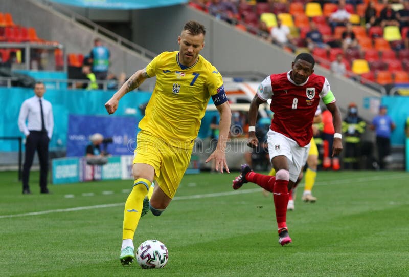 BUCHAREST, ROMANIA - JUNE 21, 2021: UEFA EURO 2020 game Ukraine vs Austria - Dreamstime