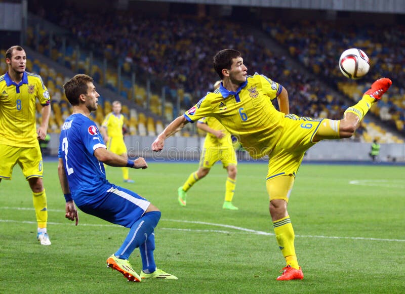 UEFA EURO 2016 Qualifying Game Ukraine Vs Slovakia Editorial Stock