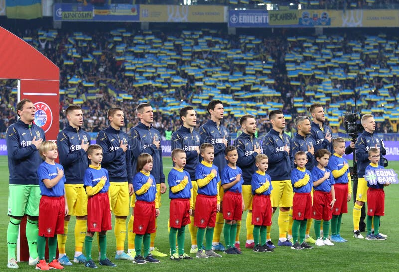 UEFA EURO 2020 Qualifying round: Ukraine - Portugal stock image