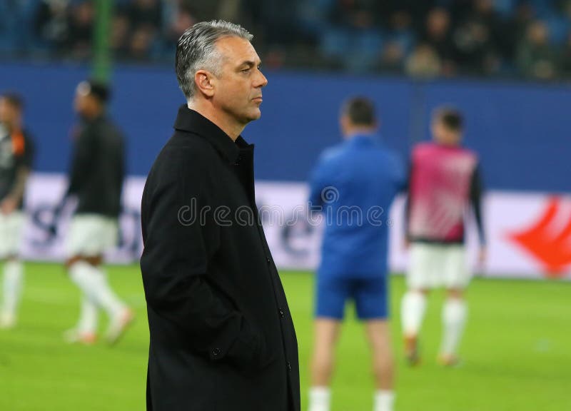 Uefa europa league : shakhtar donetsk mot marseille royaltyfri foto