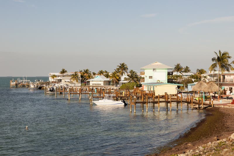 Waterfront buildings at the Marathon Key. Florida, United States. Waterfront buildings at the Marathon Key. Florida, United States