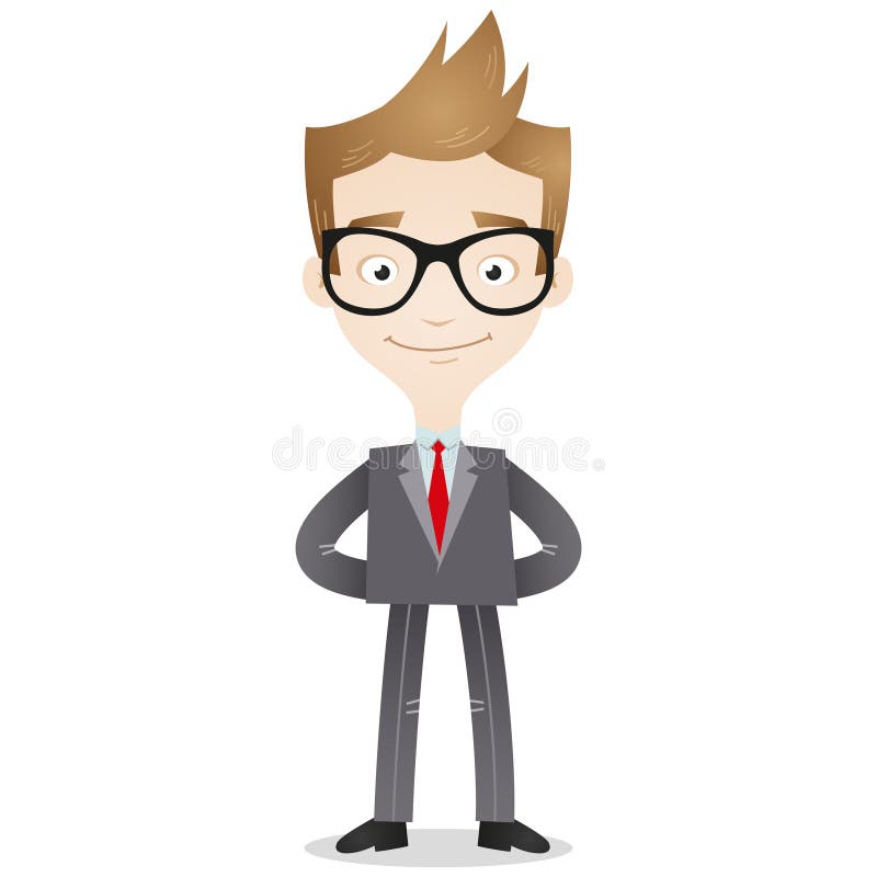 Ufny biznesmen z rękami za plecy ilustracja wektor Ufny biznesmen z rękami za plecy ilustracja wektor