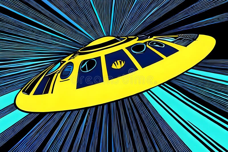 UFO alien spaceship royalty free illustration