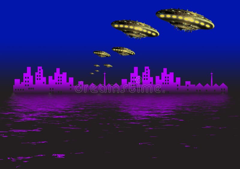 Ufo and city
