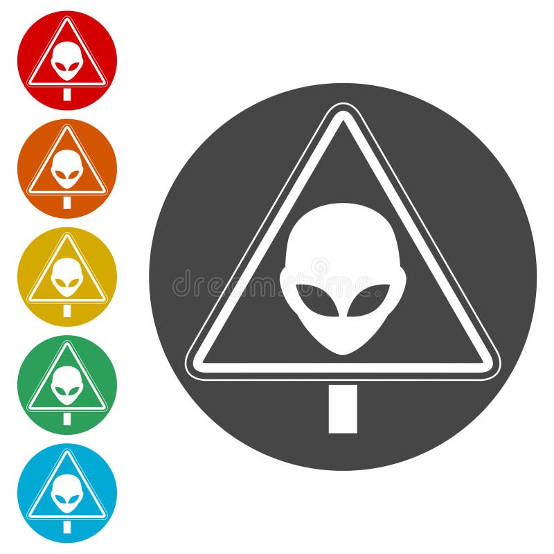 Ufo danger sign vector illustration