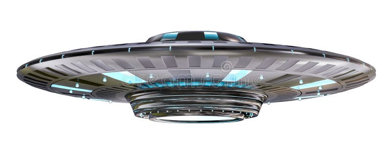 UFO dell'annata isolato sulla rappresentazione bianca del fondo 3D