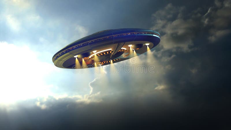 UFO do estrangeiro perto da terra fotografia de stock royalty free UFO do estrangeiro perto da terra fotografia de stock royalty free