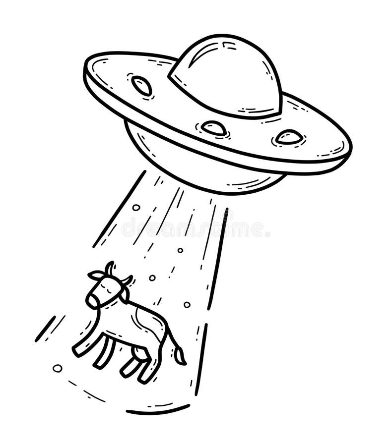 How to Draw an Alien Ship Abducting a Cow 