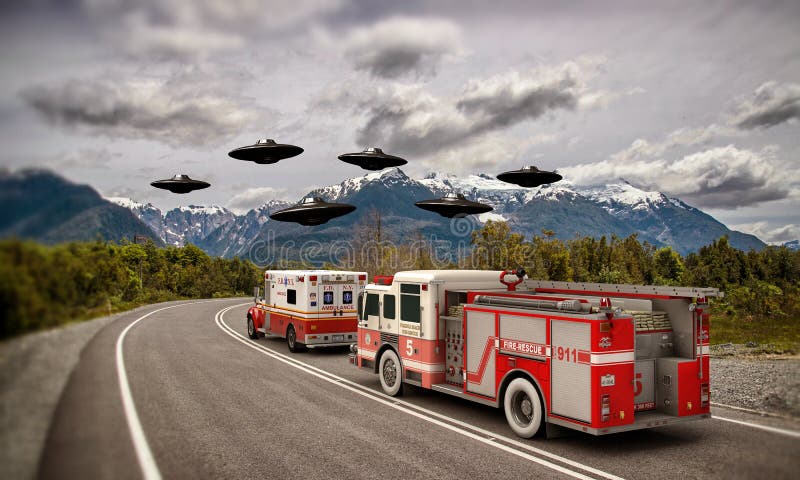 Ufo invasion stock illustration