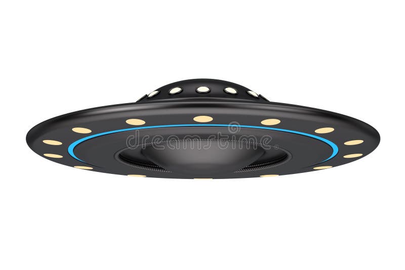 Ufo-koncept. utomjordingsrymdskepp eller flygsås 3d-rening