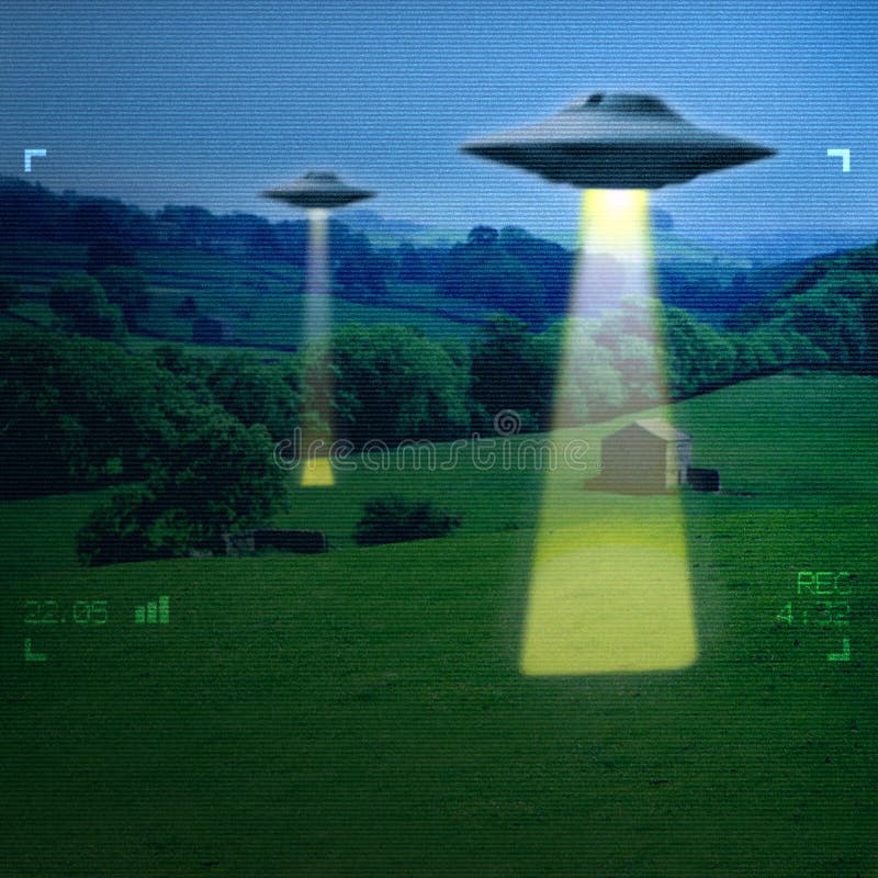 UFO na louce brzy ráno.