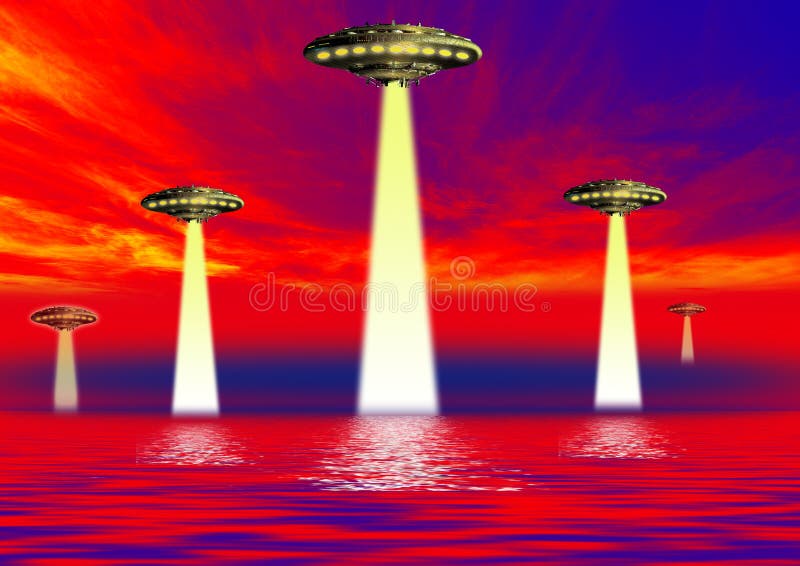 Ufo in red