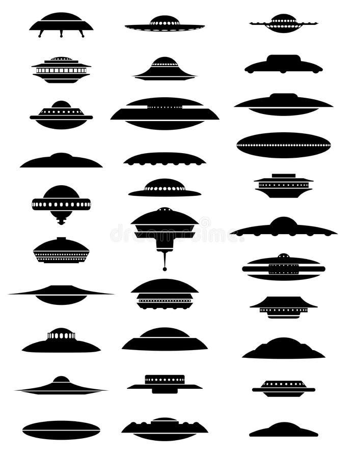 UFO ships royalty free illustration