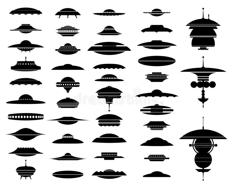 UFO ships stock illustration