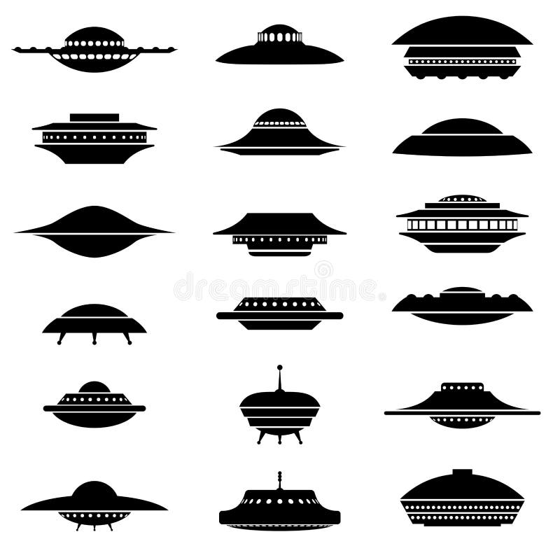 UFO ships royalty free illustration
