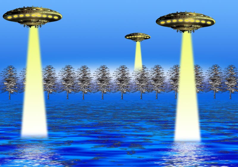 Ufo and tree