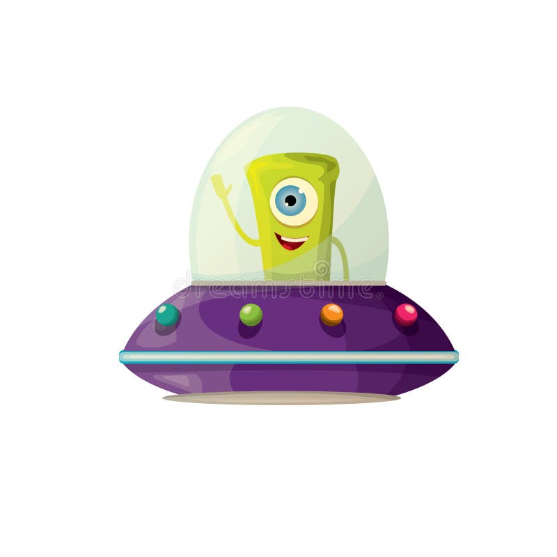 UFO vector extranjero verde Platillo volante libre illustration UFO vector extranjero verde Platillo volante libre illustration