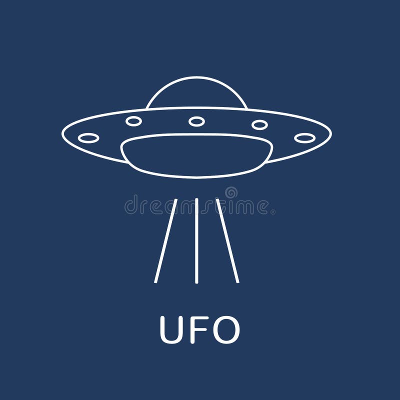 UFO vectorpictogram Vreemd ruimteschip De Dag van het wereldufo stock illustratie UFO vectorpictogram Vreemd ruimteschip De Dag van het wereldufo stock illustratie