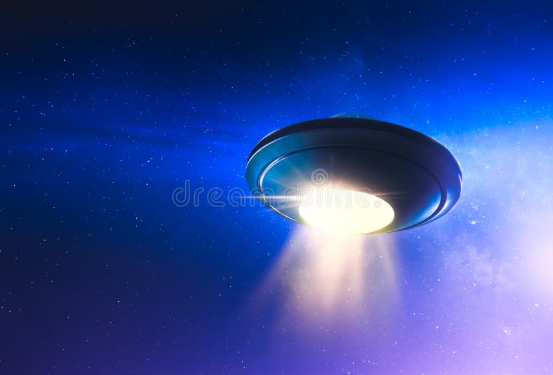 UFO с полетом по лучу увоза в небе стоковое фото UFO с полетом по лучу увоза в небе стоковое фото