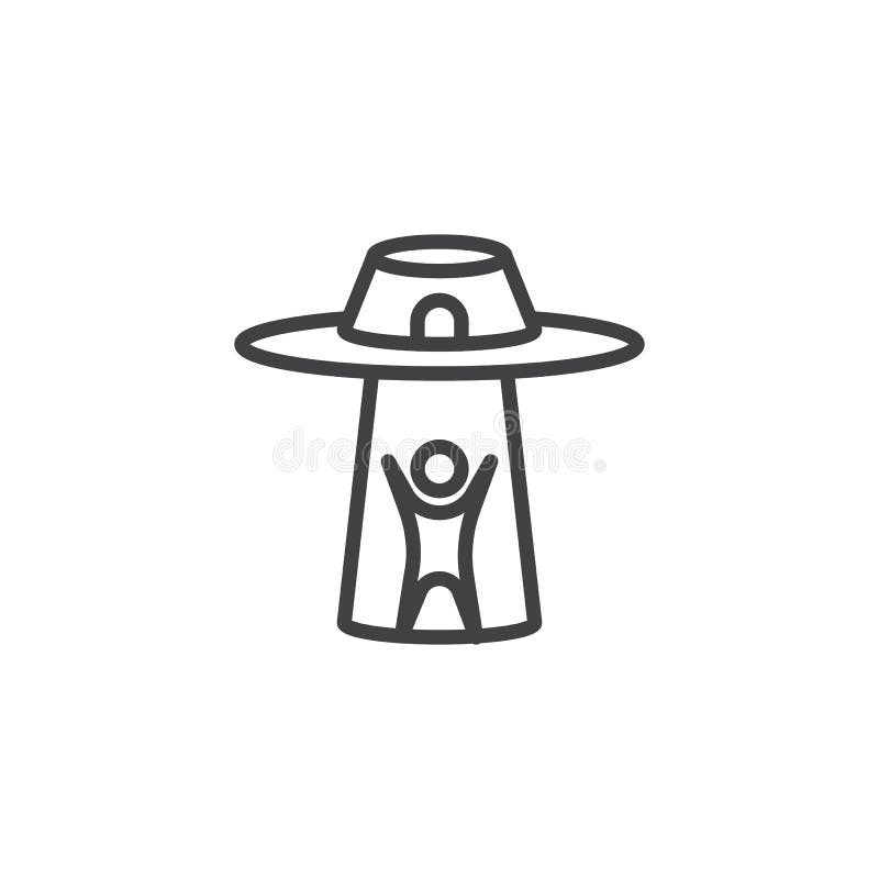 ufon rövar bort manlinjen symbol stock illustrationer ufon rövar bort manlinjen symbol stock illustrationer