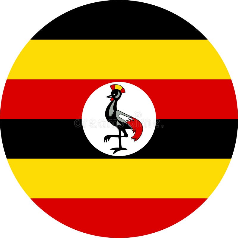 Uganda flag Africa illustration vector eps stock illustration