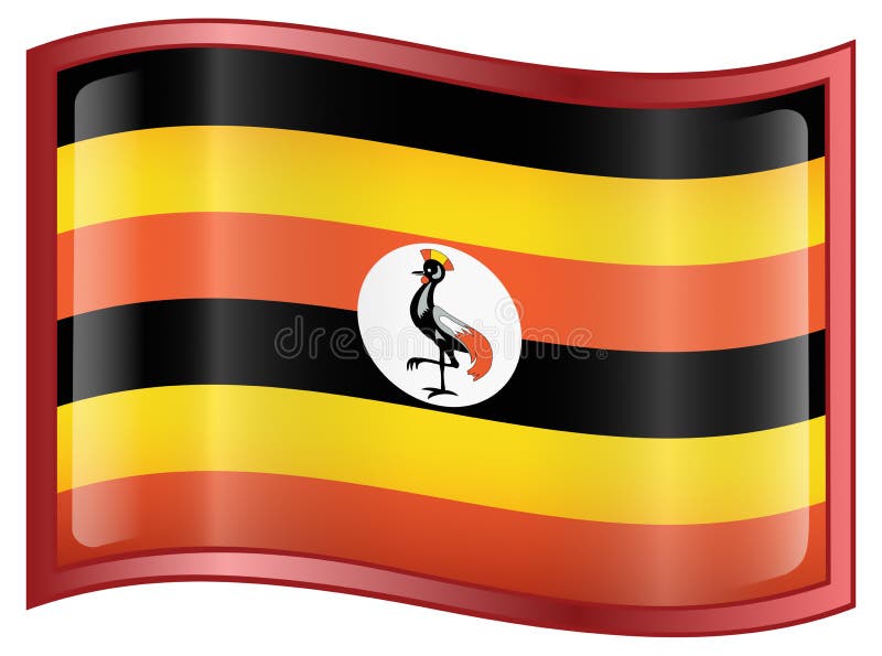 Pictograma drapel Uganda stock illustration