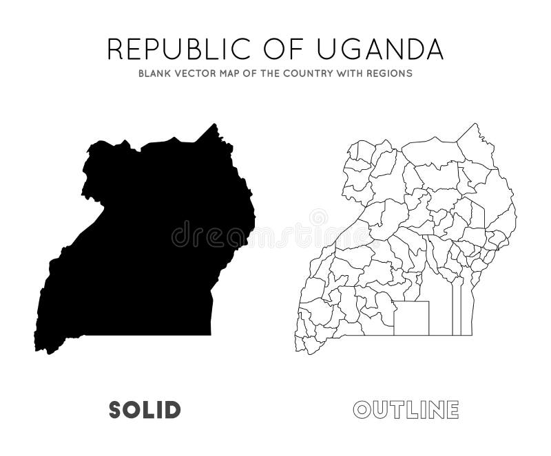 Uganda map. stock vector. Illustration of region, discover - 157792020