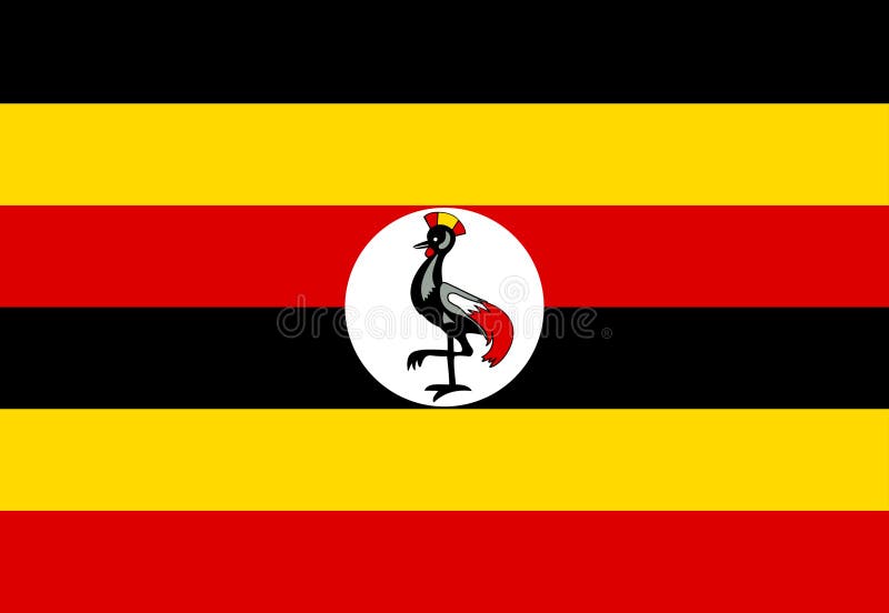 Uganda steag ilustrator național vector illustration