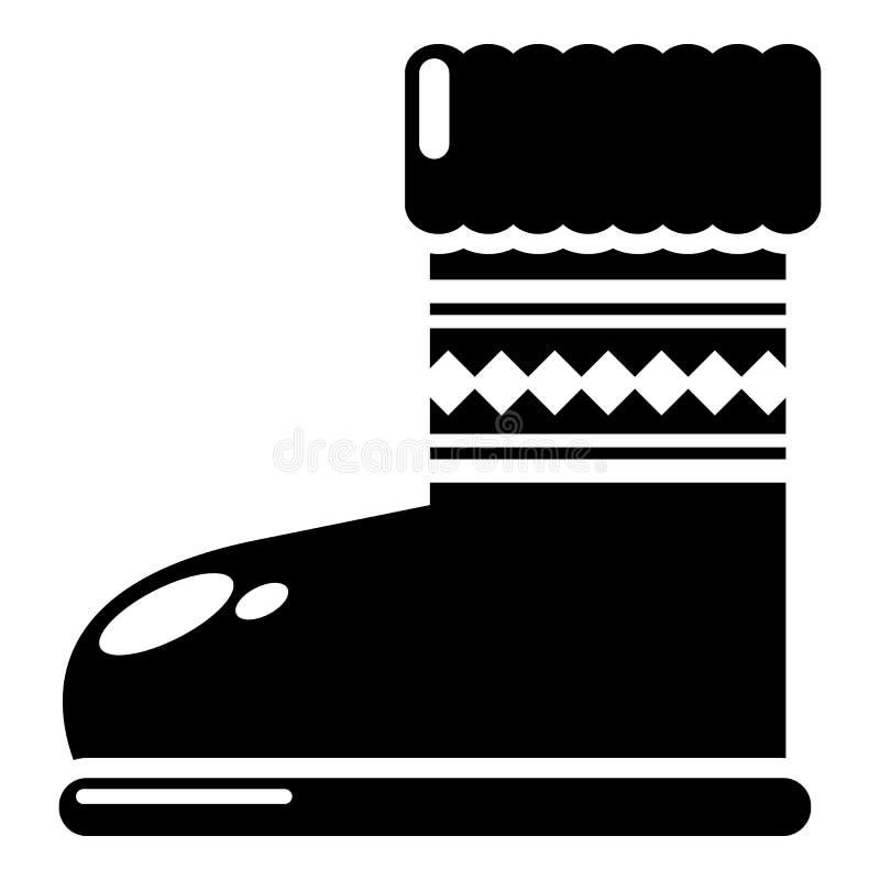 Ugg Boots Icon, Simple Black Style Stock Vector - Illustration of boots ...