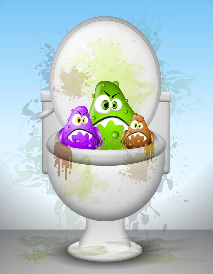 Ugly Dirty Toilet Bowl Germs